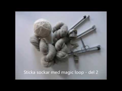 Sara stickar - sockar på magic loop del 2