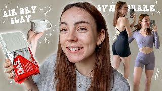 new in gymshark haul + try airdry clay with me for the first time ✨ vlog