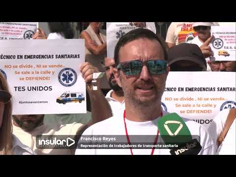 El transporte sanitario en Fuerteventura dice ‘basta ya’ a la precariedad y la invisibilidad laboral
