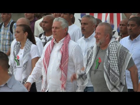 Cuban president leads pro-Palestinian march in Havana | AFP