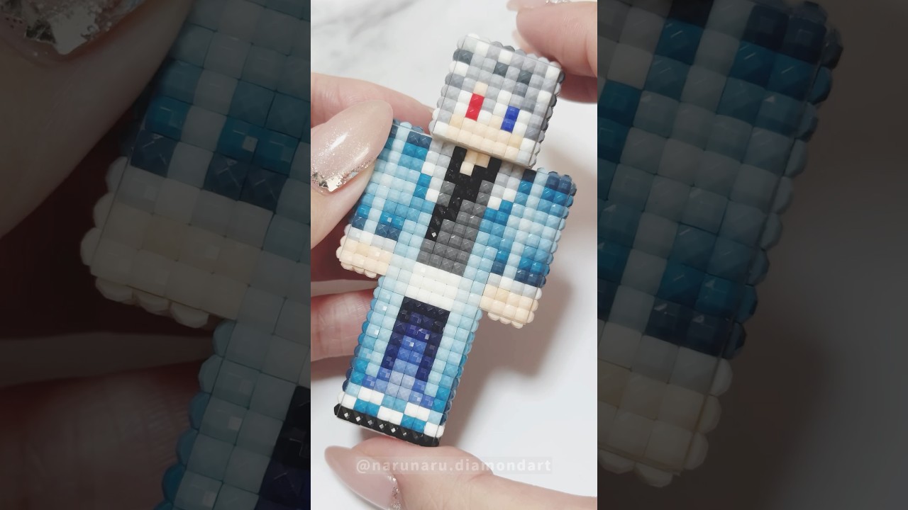 【ダイヤモンドアート】カラフルピーチ🍑どぬくさん全身バージョン！身体編！ #カラフルピーチ #からぴち #どぬく #マイクラ #ハンドメイド #推し活 #春日部つむぎ #ダイヤモンドアート