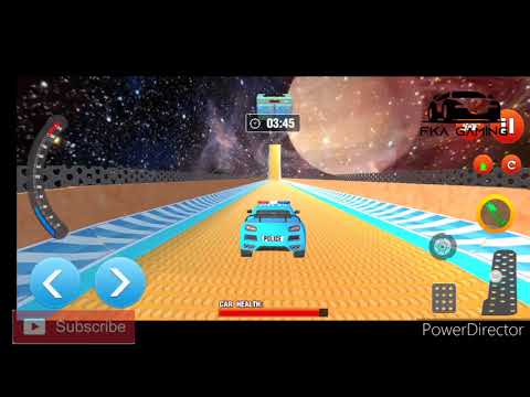 impossible police car stunt driving Stunt indroid game play#police Prado car stunt racing