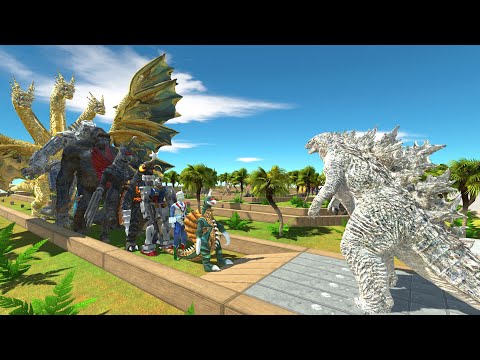 Godzilla White vs Ghidorah DEATH RUN - Animal Revolt Battle Simulator