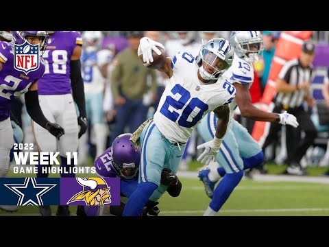 Dallas Cowboys vs. Minnesota Vikings | 2022 Week 11 Game Highlights
