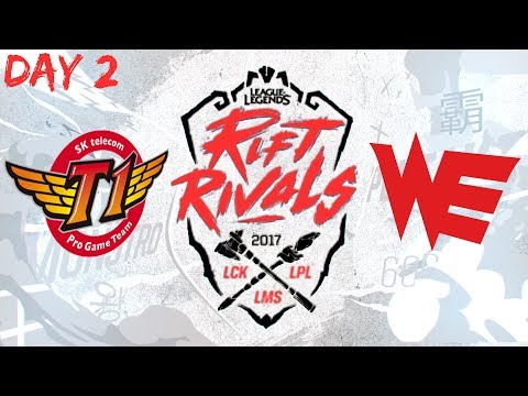 SKT vs WE Day 2 Highlights Rift Rivals LCK LMS LPL 2017 SK Telecom T1 vs Team WE LoL eSports