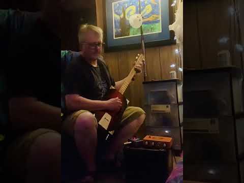 Bluesboy Jag 4-String Cigar Box Guitar Into Warm Audio Foxy Tone Box (Octave Fuzz)