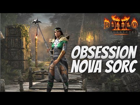 +7 Nova Obsession Rune Word Staff Build Patch 2.6 - Diablo 2 Resurrected