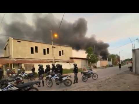 Incendio durante operativo militar en Huaquillas deja un herido