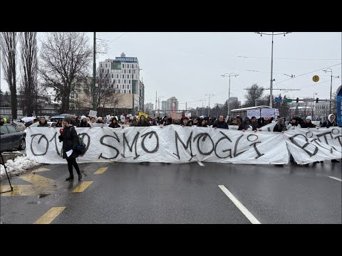 Protesti ispred Zemaljskog muzeja, peti dan, 17.02.2026.