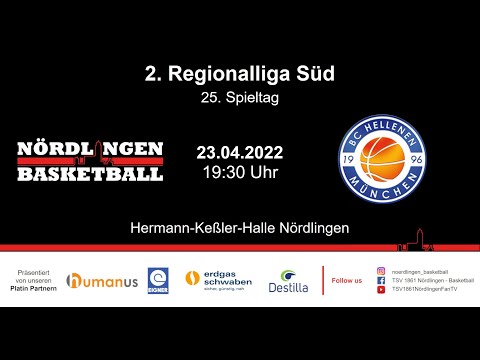 23.04.2022 - 25. Spieltag TSV 1861 Nördlingen-  BC Hellenen München 109 : 54
