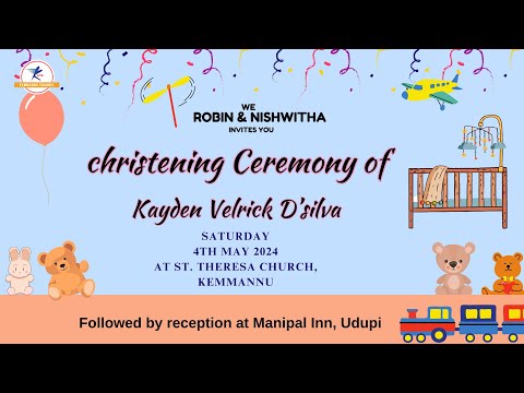 Christening Ceremony of Kayden Velrick  D'Silva | LIVE From Kemmannu || Kemmannu Channel