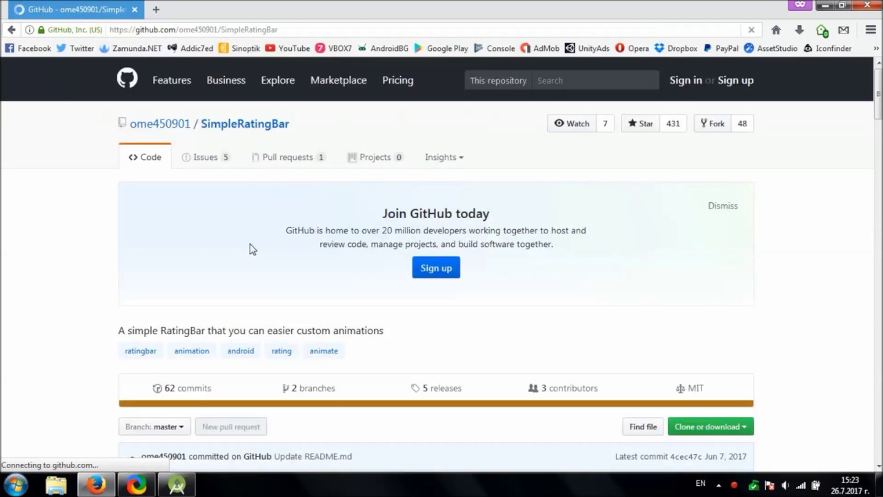 Using SimpleRatingBar library in Android Studio