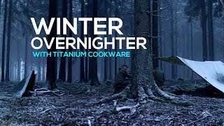 Winter-Übernachtung im Wald mit SilverAnt Titan-Kochgeschirr