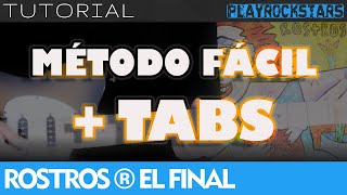 como tocar EL FINAL en guitarra ROSTROS OCULTOS ? TUTORIAL / ACORDES / SOLO / RITMO / TABS