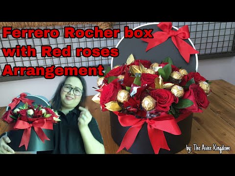 Ferrero Rocher box with Red Roses | Valentines day Gift | The Aivee Kingdom