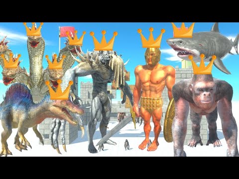 KING GORO + KING MEGALODON + KING ACHILLES VS KING SCOURGE + KING SPINO + QUEEN HYDRA -  ARBS