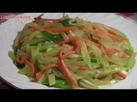 Cách làm BÍ NGÒI XÀO TỎI đơn giản , dễ làm và thanh đạm || Lina Cooking