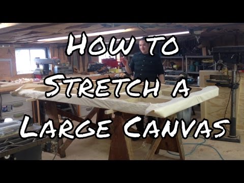 How to Stretch a Large Canvas and Rabbit Skin Glue it