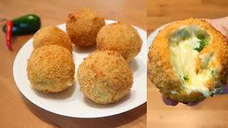 CHEESY JALAPENO BALLS | Cheese Balls Recipe | Spicy Cheese Bites | How To Make Jalapeno Cheese Balls