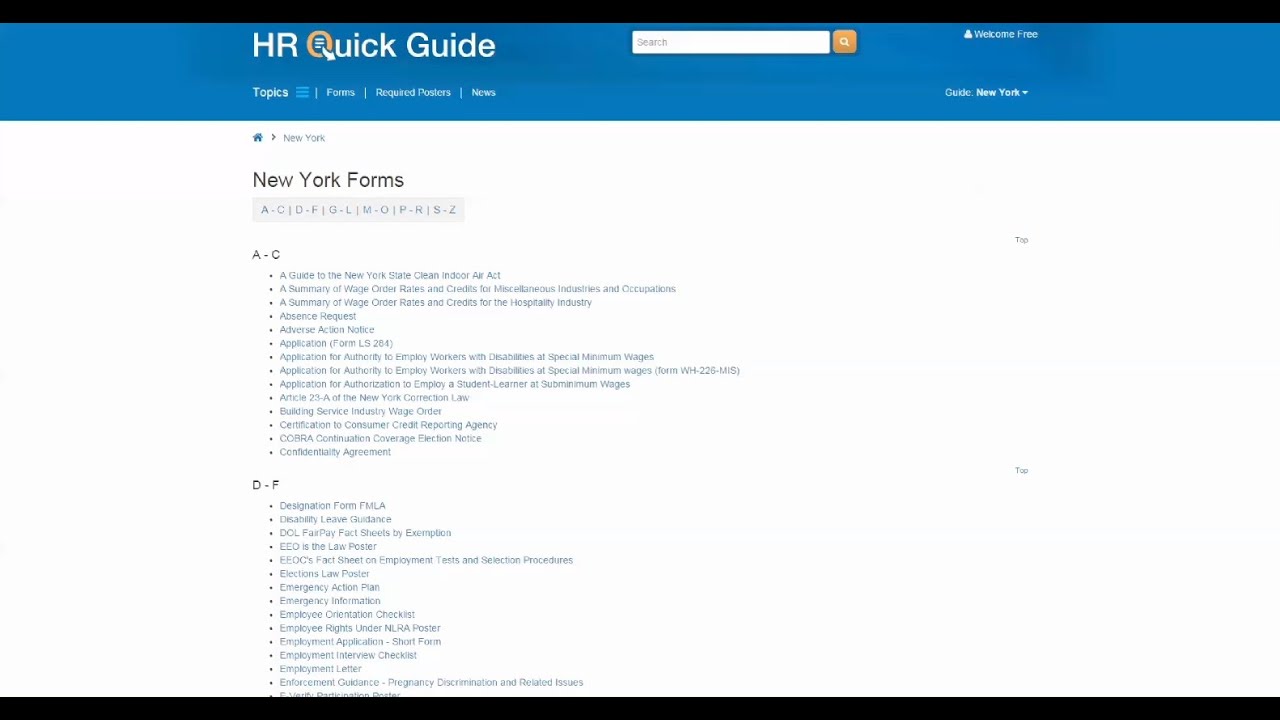 Quick Guide - HR forms