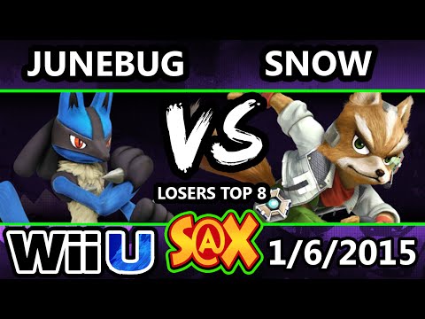 S@X - Snow (Fox) Vs. VGz Junebug (Lucario) SSB4 Losers Top 8 - Smash 4 Wii U