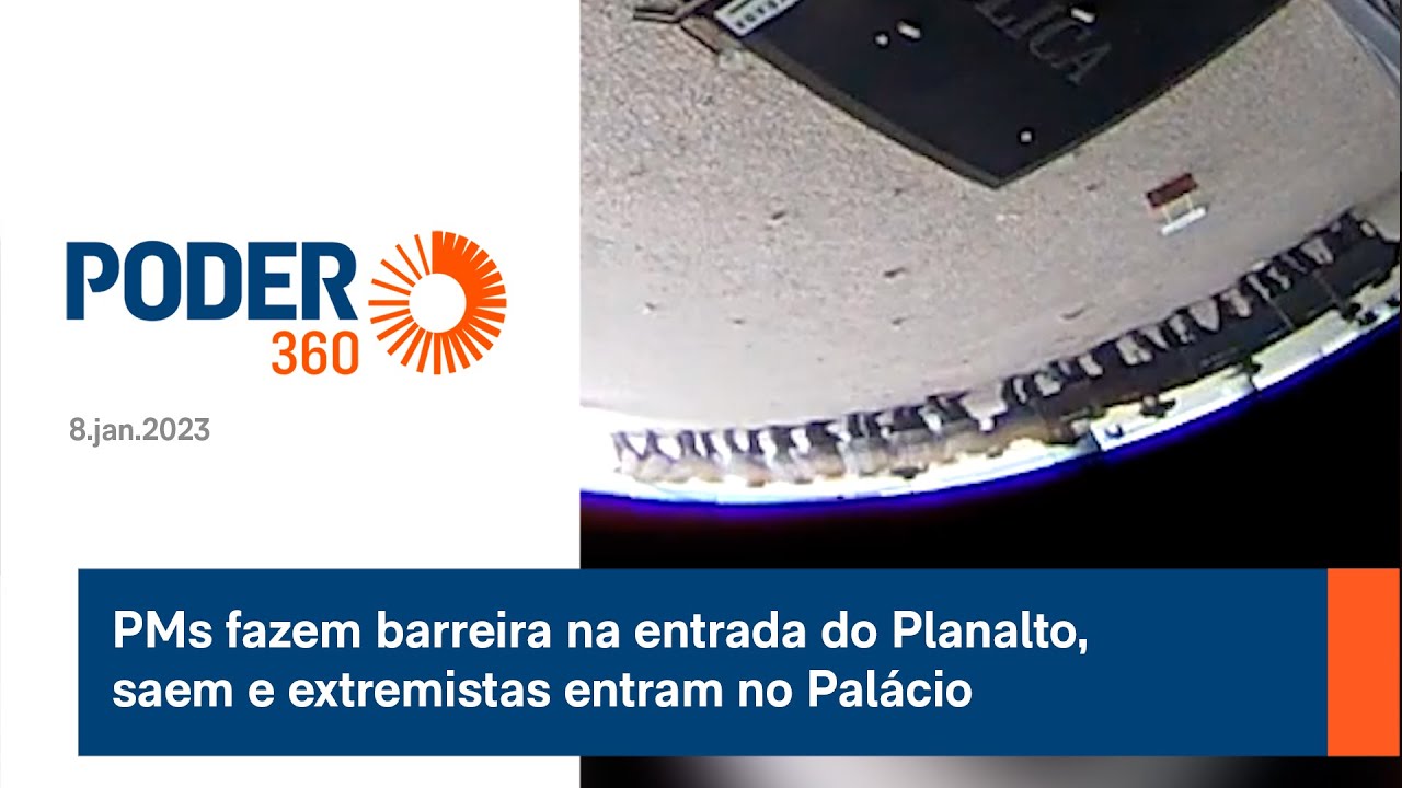 PMs fazem barreira na entrada do Planalto, saem e extremistas entram no Palácio