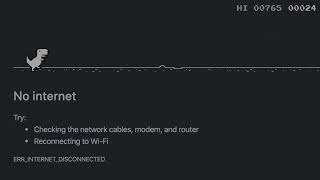 No Internet T-Rex Game (on Chrome browser)
