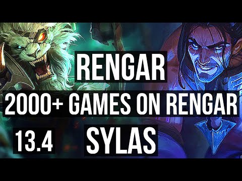 RENGAR vs SYLAS (JNG) | 5.3M mastery, 11/1/8, 2000+ games, Legendary | KR Master | 13.4