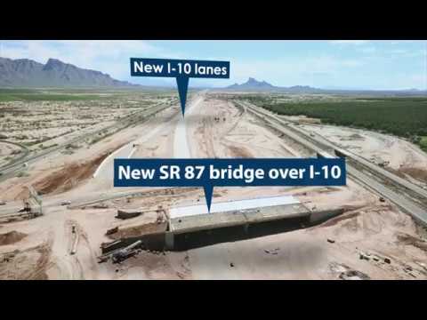 I-10 SR 87 Improvements Project: Drone Flyover (September 2018)