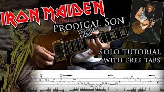 How to play Adrian Smith&#39;s solos #26 Prodigal Son (with tablatures and backing tracks)
