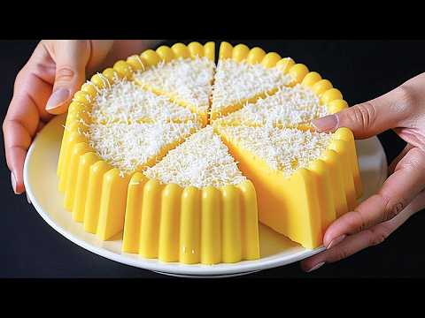 Only milk, orange, and banana! Lightning-fast dessert in 5 minutes! No oven, no gelatin!