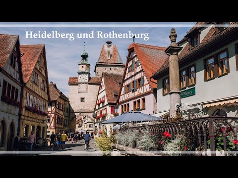 Castelo de Heidelberg e Rothenburg ob der Tauber - Romantische Stadtansichten | 4K