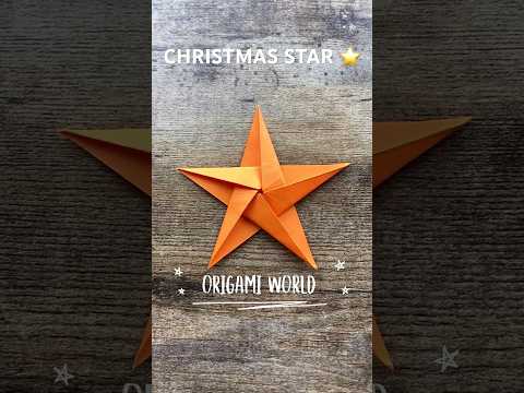 FIVE POINTED STAR ORIGAMI STEP BY STEP | CHRISTMAS STAR PAPER CRAFT EASY TUTORIAL ORIGAMI WORLD