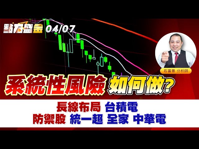 《點石盛金》石富景 系統性風險如何做?長線布局 台積電防禦股 統一超 全家 中華電