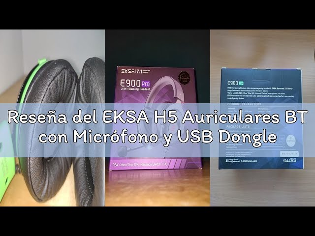 Vídeo relacionado con EKSA H5 Auriculares BT con Micrófono y USB Dongle 45 Tiempo de Reproducción Auriculares Inalambricos PC, Cascos con AI Micrófono Cancelación Comerciales para Oficina/Hogar