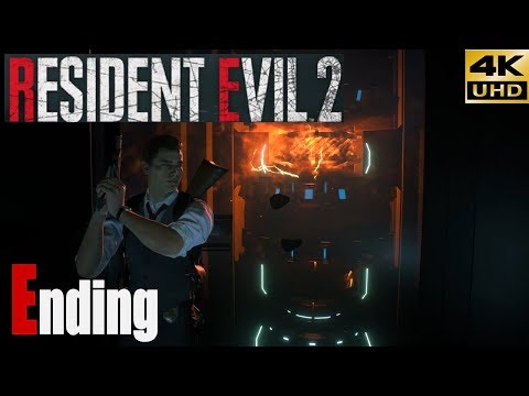 RESIDENT EVIL 2 REMAKE Walkthrough Gameplay Finale + Ending - 4K 60FPS (Leon Playthrough)