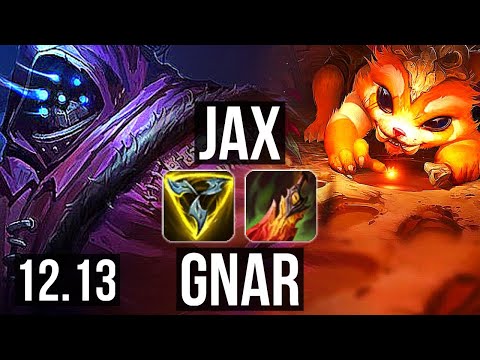 JAX vs GNAR (TOP) | 2.8M mastery, 7 solo kills, 1100+ games, 7/2/4 | KR Grandmaster | 12.13