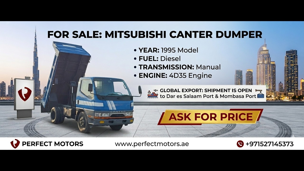 Mitsubishi Canter 1995 MITSUBISHI CANTER DUMPER RHD DIESEL MANUAL(PM01426) video