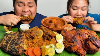 Chicken Biryani + Chicken Tandoori + Fish Kebab + Egg Masala Mukbang