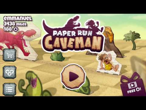 Paper Run Caveman Video