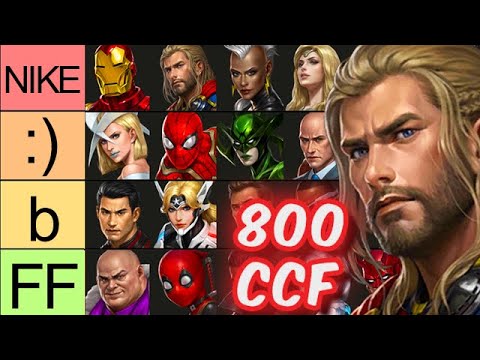 BEST 800 CCF Heroes TIER LIST (July, 46 Tier 3) - Marvel Future Fight