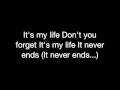 No Doubt It's My Life Lyrics 