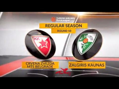 EuroLeague Highlights RS Round 10: Crvena Zvezda mts Belgrade 79-88 Zalgiris Kaunas