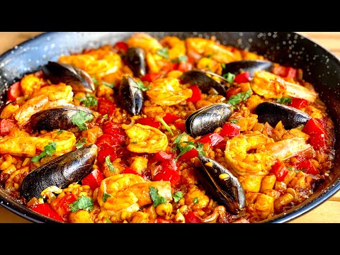 AUTHENTIC SPANISH SEAFOOD PAELLA RECIPE | SEAFOOD PAELLA RECIPE | HOW TO MAKE PAELLA