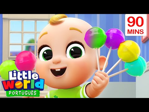 O Pirulito de Nina e Nico é Colorido! 🍭 | O Mundo de Nina e Nico - Little World Português