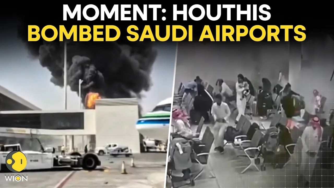 Saudi Arabia Under Attack LIVE : CCTV Footage Shows Houthis BOMBED Riyadh Airport | WION