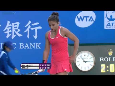 Bacsinszky df  Errani at China Open 2015 - Last game with Errani's DF on MP