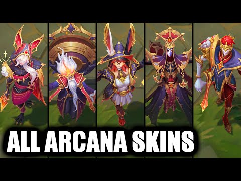 All Arcana Skins Spotlight - New Arcana Aurora, Zilean & Karthus (League of Legends)