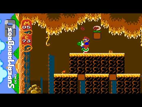 Super Mario Bros. CD (SMW Hack) Demo 2 Gameplay - SNES MiSTer FPGA Capture