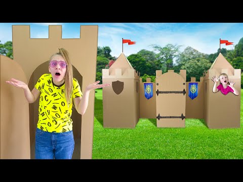 Big vs Small Cardboard Castle story with Amelia & Arthur.